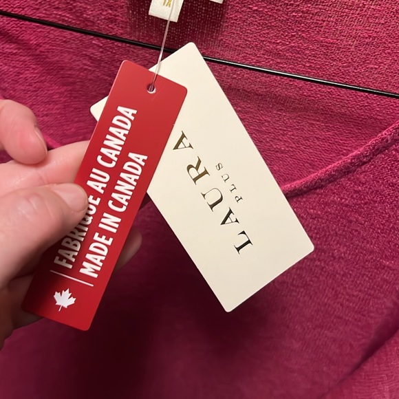 Nwt Laura plus pink tunic 3/4 sleeve with ties - Picture 4 of 7